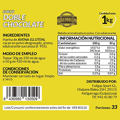 FullGas - AVENA PREMIUM REPOSTERIA Doble Chocolate 1kg