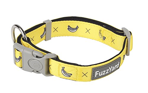FuzzYard Monkey Mania - Collar para Perro, Color Amarillo