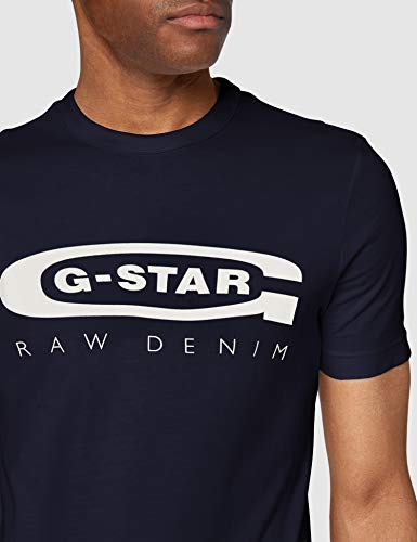 G-STAR RAW, hombres Camiseta Graphic 4, Azul (sartho blue 336-6067), L