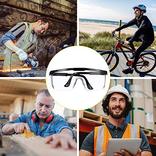 Gafas de Seguridad, Gafa de Protección, Gafas a Prueba de Polvo, Gafas Protectoras, Plegable Gafas Protectoras, para Uso Industrial, Agrícola o de Laboratorio (1 Par)