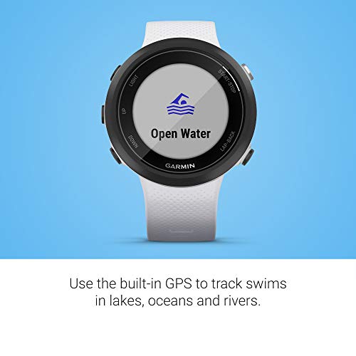 Garmin Swim 2, GPS Swimming Smartwatch for Pool and Open Water, Underwater Heart Rate, Records Distance, Pace, Stroke Count and Type, White