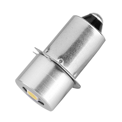 Garsent LED Linterna LED Bombillas de Repuesto DC 1W 3V, Bombilla de Repuesto LED para linternas, lámpara de Bolsillo de Ahorro de energía P13.5S 1W(3V), 100~110LM