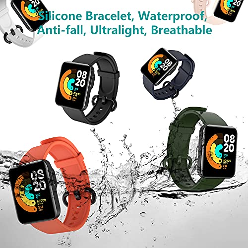 GeeRic Correa compatible para Xiaomi Mi Watch Lite,2pcs Silicona Pulseras de repuesto compatible para Xiaomi Mi Watch Lite