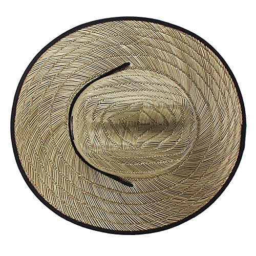 GEMVIE-Sombrero de Paja Verano Sombrero de Salvavidas Paja Gorro de Playa de ala Ancha Protección Solar para Mujer y Hombres (Natural)