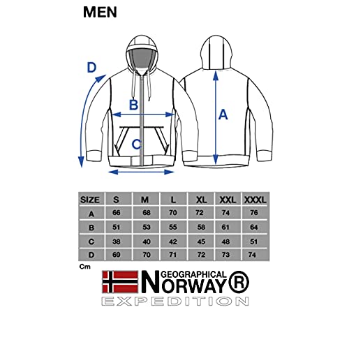 Geographical Norway - Sudadera DE Hombre GYMCLASS Negro S