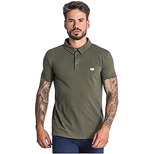 Gianni Kavanagh Army Green Core Polo Camiseta, Verde Militar, M para Hombre