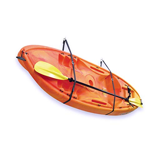 GOSWIFT Sistema de almacenamiento de kayak, soportes de pared para canoas, correas de almacenamiento ajustables para garaje,