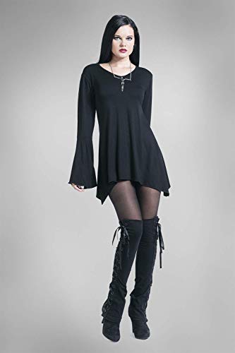 Gothicana by EMP Bat Country Mujer Camiseta Manga Larga Negro XXL, 95% Viscosa, 5% elastán, Regular