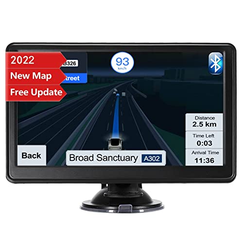 GPS para Camiones y Coches, NAVRUF con 7 Pulgadas Pantalla LCD con Bluetooth, Navegador GPS para Camión y Coches con Actualizaciones de Mapas para Toda la Vida