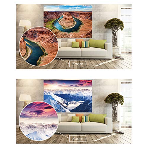 GREAT ART Set de 2 carteles XXL | 140 x 100 cm | panorámicas montañas y gargantas Alpes Horseshoe Bend Canyon Europa América | Foto Póster de Pared Mural Imagen Decoración