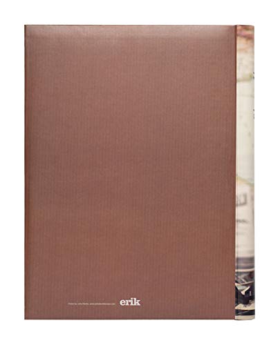 Grupo Erik Álbum de Fotos autoadhesivos Classic Map - Álbum Fotos 24x32 con 30 páginas Autoadhesivas/Libro de Recuerdos, Beige y marrón
