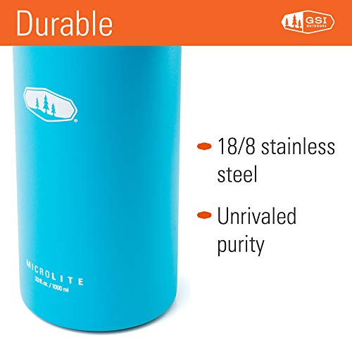 GSI Outdoors Microlite 1000 Twist Botella, Unisex Adulto, Sky Blue, 1000 ML