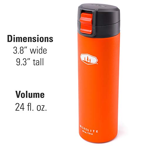 GSI Outdoors Microlite Vac Botella, Unisex Adulto, Orange, 720 ML