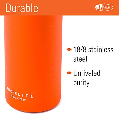GSI Outdoors Microlite Vac Botella, Unisex Adulto, Orange, 720 ML