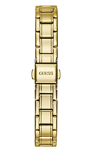 GUESS Women's Quartz Watch with Stainless Steel Strap, Gold, 12 (Model: GW0244L2)
