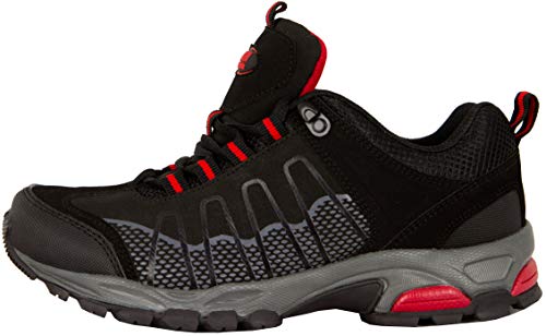GUGGEN MOUNTAIN Zapatillas de Senderismo Zapatos para Caminar Botas de Monta–a Zapatos de Montana Nordic Walking Mujer T002, Negro, EU 36