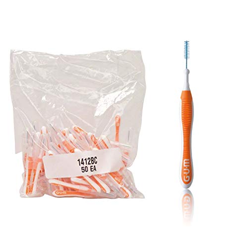 GUM TRAV-LER - Cepillos interdentales (50 unidades, ISO 2, 0,9 mm), color naranja