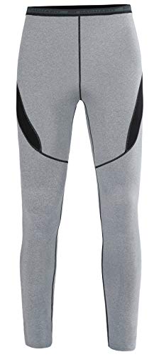 HAINES Conjunto Termico Hombre Ropa Interior Termica Esqui Camiseta Termica para Montaña Ciclismo Fitness Gris S