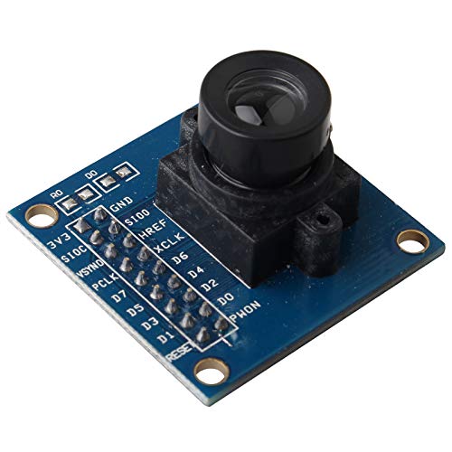 HALJIA VGA OV7670 300 KP 0,3 megapíxeles Sensor CMOS módulo de cámara lente CMOS 640 X 480 SCCB Compatible W/I2 C interfaz Compatible con Arduino