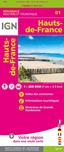 Hauts de France 1:250 000: NR01 (Carte régionale)