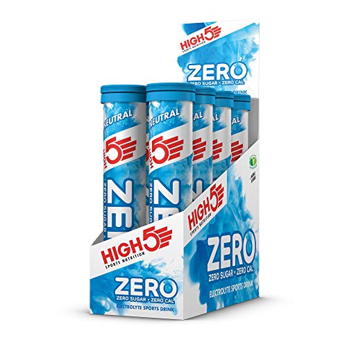 High5 High5 Zero Bebida Isotónica De Hidratación Electrolítica Con Vitamina C - Neutro - Paquete De 8 Tubos De 20 Tabletas Efervescentes 830 g