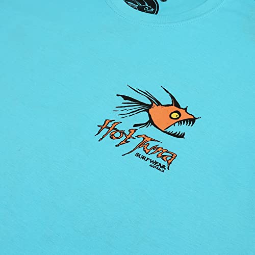 Hot Tuna Retro Piranha Camiseta, Azul (Atoll Blue Abl), X-Large para Hombre