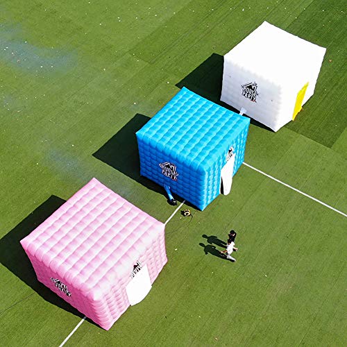 HXML Tienda de campaña de Lujo Grande Inflable del Cubo con el Ventilador/extraíble Sun Refugio Adecuado para Fiestas, Bodas,Blanco