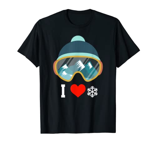 I Love Ski - gafas de esquí fijación de esquís Camiseta