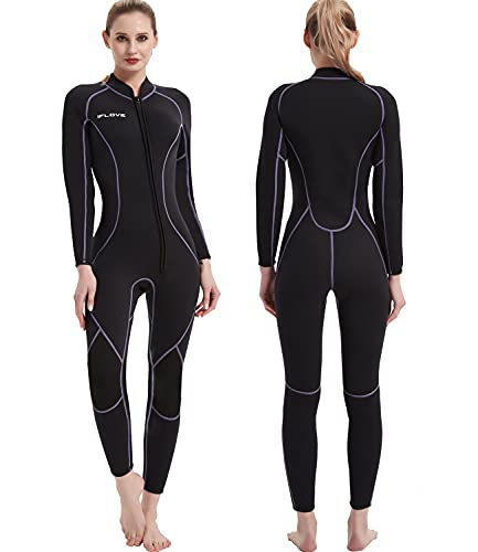 IFLOVE Women Monopiece Wetsuit 3 mm Traje de Neopreno de para Mujer, Womenga Larga, Mono Pieza, Surf, Snorkel S