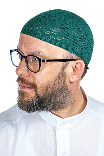 ihvan online Sombreros turcos musulmanes Kufi para hombres, Taqiya, Takke, Peci, gorras islámicas, regalos islámicos Ramadán Eid, tamaño estándar, paquete de 10, colores mezclados