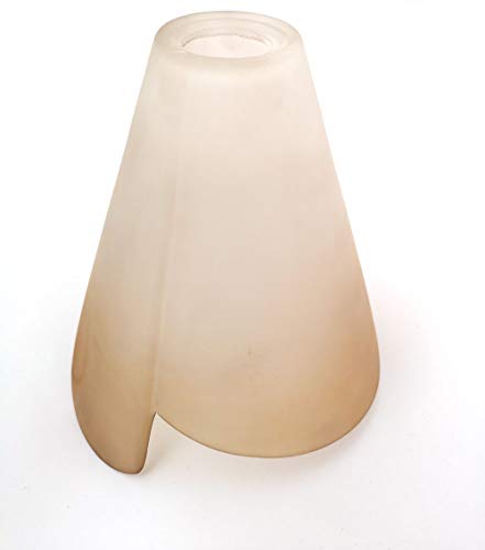 Ilab - Cristal de repuesto para lámparas, apliques, lámparas de araña, cristal liso degradado ámbar,art.asia, diámetro: 16 cm,altura:17,5cm,diámetro del orificio:2,9cm, repuesto para lámpara de araña