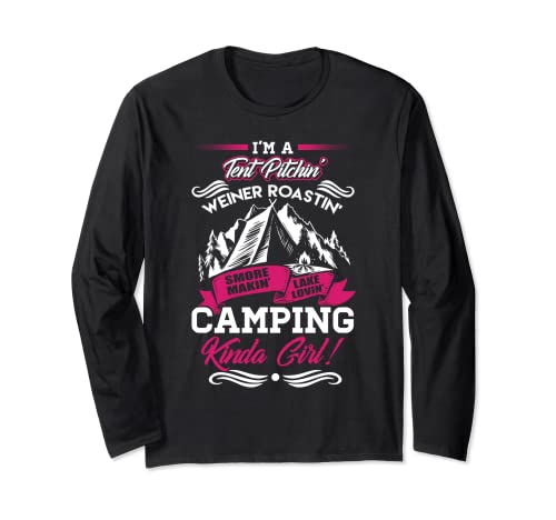 I'M A Tent Pitchin' WEINER Funny Campers Camping Manga Larga