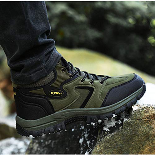 Impermeable Y Transpirable Botas De Montaña Zapatos Deslizamiento Resistente Al Desgaste para Unisex Enviar Calcetines Verde del Ejército 42 EU