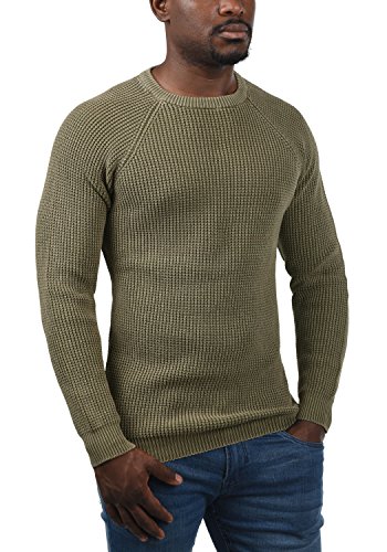 INDICODE Rockford - Suéter de Lana para Hombre, tamaño:L;color:Dark Olive (644)