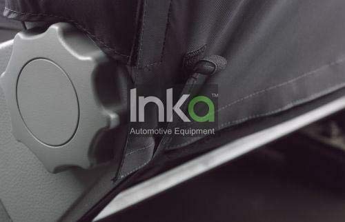 Inka Fundas de asiento delantero impermeables a medida en negro con bordado, para Volkswagen VW California Ocean T6.1, T6 y T5 – MY 2014 en adelante