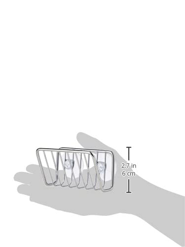InterDesign Rondo soporte para jabones artesanales | Accesorios de cocina para almacenar esponjas de baño, jabón, etc. | El accesorio ideal con ventosas | Acero cromado