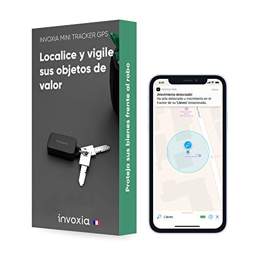Invoxia Mini Tracker GPS - Localizador GPS estanco con Alertas Antirrobo en Tiempo Real- Hasta 3 Meses de Autonomía- Suscripción por 3 Años Incluida - Pequeño y ligero - Antirrobo Llaves Embarcación