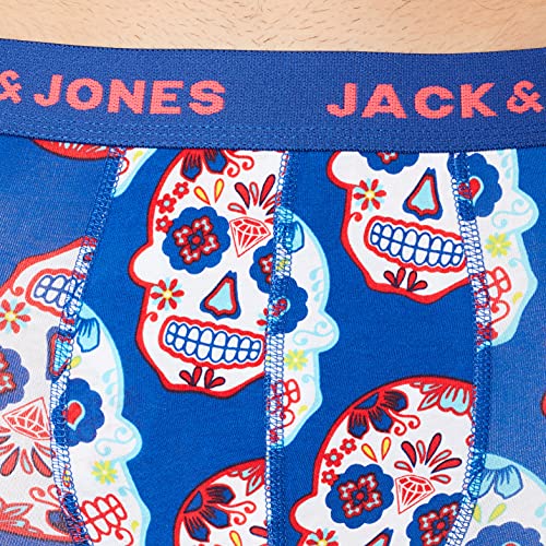 Jack & Jones JACCOLORFULL Skull Trunks 5 Pack Bóxer, Black/Surf The Web, L para Hombre