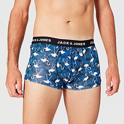 Jack & Jones Jacwalther Trunks-Pack de 5 Bóxer, Azul Marino. Detalles: Azul Marino Blazer-Diva Pink-Nautical Blue-Nautical Blue, M para Hombre