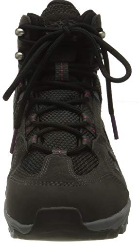 Jack Wolfskin Vojo 3 Texapore Mid W, Zapatos al Aire Libre Mujer, Dark Steel/Purple, 38 EU