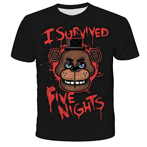 Jilijia Five Nights at Freddy's Kids - Camiseta de verano para niños en 3D