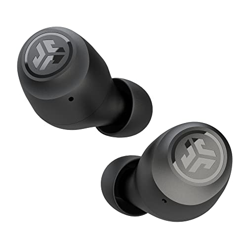 JLab Go Air Pop Auriculares Inalambricos Bluetooth, True Wireless Auriculares con Doble Conexion y Caja de Carga USB, Sonido EQ3 Personalizado y Ajuste mas Pequeno (Negro)