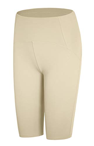JOPHY & CO. Mallas para mujer por encima de la rodilla cortas elásticas debajo de la ropa (cód. 9822), beige, L