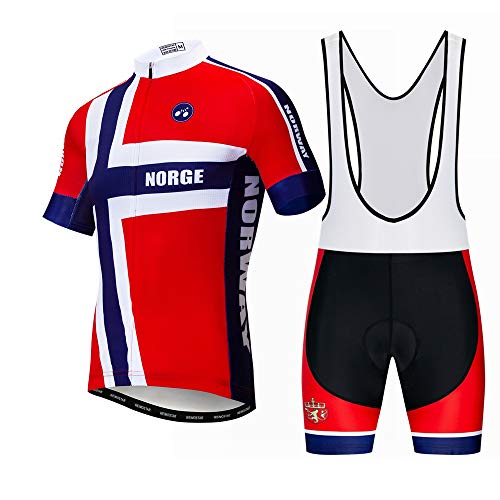 JPOJPO Ciclismo Jersey Para Hombres Pro Equipo Bicicletas Ropa MTB Bike Jerseys Conjunto Noruega