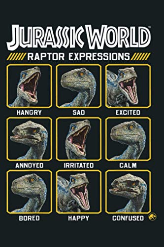 Jurassic World Two Blue Raptor Expressions Graphic: Notebook Planner -6x9 inch Daily Planner Journal, To Do List Notebook, Daily Organizer, 114 Pages