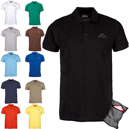 Kappa Polo Clásico Edición ZiATEC con práctica Bolsa de lavandería | Camisa de Golf básica de Mangas Cortas, Mezclas en Muchos Colores, tamaño:L, Color:1 x Terra