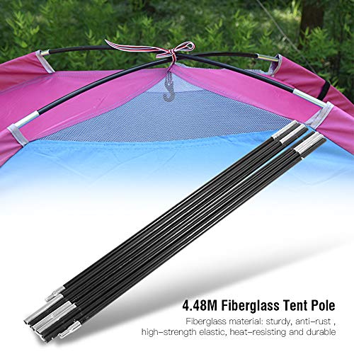 kayak con bloqueo de paleta, Fibra de vidrio Polo Equipo Choque Cortado Cámping Tienda Equipo Toldo Cable Refacción Colocar
