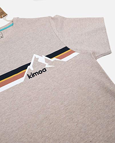 KIMOA Camiseta Whistler Ceniza Negro, Unisex Adulto, L