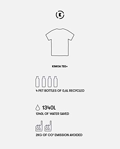KIMOA Camiseta Whistler Ceniza Negro, Unisex Adulto, L