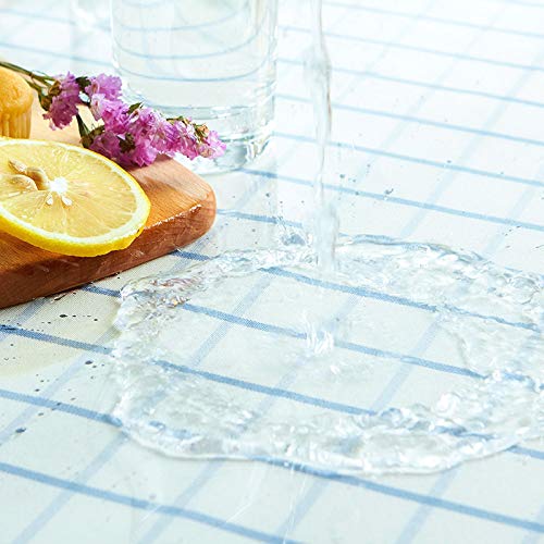 KINLO Protector de mesa transparente de 2 mm de grosor, resistente al agua, lavable (90 x 180 cm)